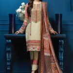 Asra By Asim Jofa Embroidered khaddar 3Piece Suit AJE-06