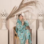 Manahil Printed 3 piece Linen Collection 2023 By Tawakkal D-7768