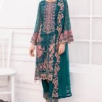 Rangoon by Ramsha Embroidered Chiffon Suits Unstitched 3 Piece Volume 8 D-808 - Luxury Collection