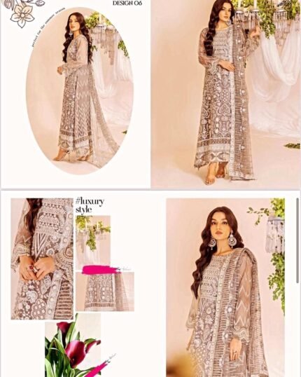 Gujarish Embroidered Semi Stitched 3 Piece Fancy Collection 06