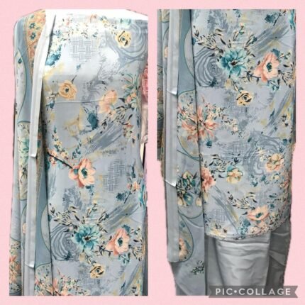 Unstitched Asian pakistani indian crape Silk printed shalwar kameez suits.