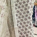 Unstitched Asian Chiken embroidery Cotton printed shalwar kameez suits.