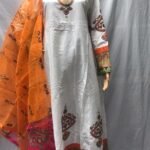 NEW EMBROIDERED 3 PIECE READYMADE COTTON FROCK SUITS R03