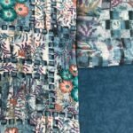 Unstitched Asian Pakistani Indian Crape Silk printed Suits D-215