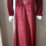 New Designer 2 Piece Ready To Wear Velvet Maxi Dress