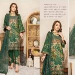 Munira Designer Linen Collection Design 01- Amber Crusted Crimson