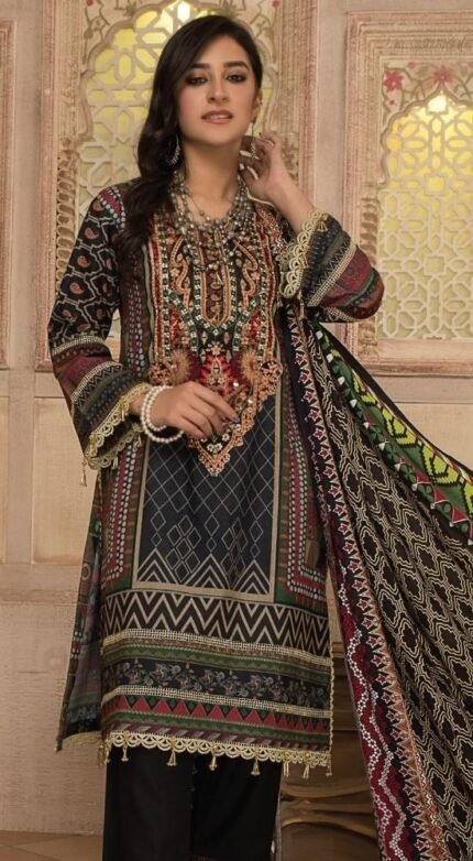 Munira Designer Dhanak 3 Piece Suit MSL12