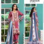 NEW LADIES GIRLS INAYA DESIGNER ORIGINAL KATRAHI DHANAK STITCHED SUITS D-05