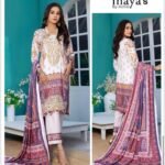 NEW LADIES GIRLS INAYA DESIGNER ORIGINAL KATRAHI DHANAK STITCHED SUITS D-03
