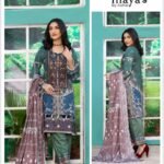 NEW LADIES GIRLS INAYA DESIGNER ORIGINAL KATRAHI DHANAK STITCHED SUITS D-04