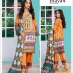 NEW LADIES GIRLS INAYA DESIGNER ORIGINAL KATRAHI DHANAK STITCHED SUITS D-02