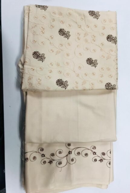 Unstitched pakistani indian Dhanak embroidered wintersuits.