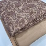 Unstitched pakistani indian Printed alpine winter suit with burnout dupatta