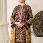 Baroque Embroidered Chiffon Unstitched 3 Piece Suit Design 08 Lumina - Luxury Collection