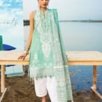 Baroque Embroidered Lawn 3 piece suit 06- Gerbera