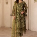 Le Festa By Emaan Adeel Embroidered Organza Suit Unstitched 3 Piece LF-507 - Premium Collection