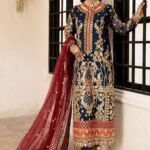 Le Festa By Emaan Adeel Embroidered Organza Suit Unstitched 3 Piece LF-509 - Premium Collection