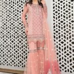 La Fleur By Maryam's Embroidered Chiffon Suits Unstitched 3 Piece Design-34 Pearly Eve - Luxury Collection