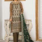 La Fleur By Maryam's Embroidered Chiffon Suits Unstitched 3 Piece Design-36 Regal Grandeur - Luxury Collection