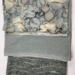 Unstitched Asian Pakistani Indian Crepe Silk printed Suits D-212