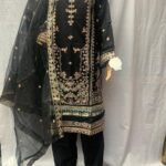 NEW EMBROIDERED 3 PIECE READYMADE COTTON SUITS R01
