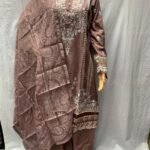 NEW EMBROIDERED 3 PIECE READYMADE COTTON SUITS R07