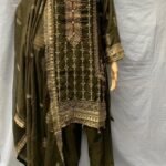 EMBROIDERED 3 PIECE READYMADE FENCY CHIFFON SUITS