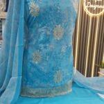 Unstitched Asian Pakistani indian printed Crape Silk Kameez and salwar suits.