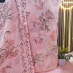 Unstitched Asian Chiken kari embroidery Cotton shalwar kameez suits