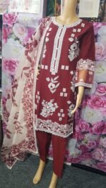 New readymade Farshi shalwar cotton suits printed cotton duppata - Image 4