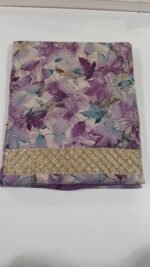 Unstitched Asian Pakistani indian printed Crape Silk Kameez and salwar suits. - Image 2