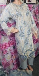 Pakistani-Indian Designer Ready to Wear Heavy Embroidered Organza Suits . - Image 3