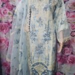 Pakistani-Indian Designer Ready to Wear Heavy Embroidered Organza Suits .