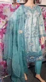 Pakistani-Indian Designer Ready to Wear Heavy Embroidered Organza Suits . - Image 2