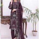 New designer ready made 3Piece chiffon Sequence embroidered suit .