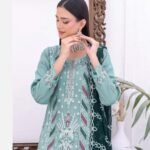 New designer ready made 3Piece chiffon Sequence embroidered suit .