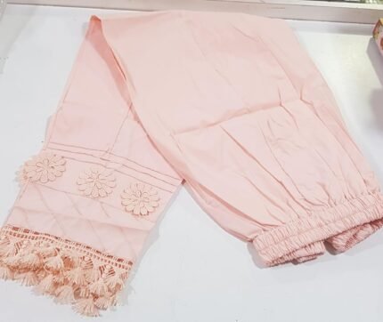 New soft cotton trouser with lace .