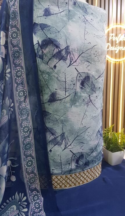Unstitched Asian Pakistani indian printed Crape Silk Kameez and salwar suits.