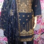 New designer ready made 3Piece chiffon embroide bred suit witheads work .