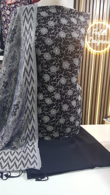 Unstitched pakistani indian Printed alpine winter suits .