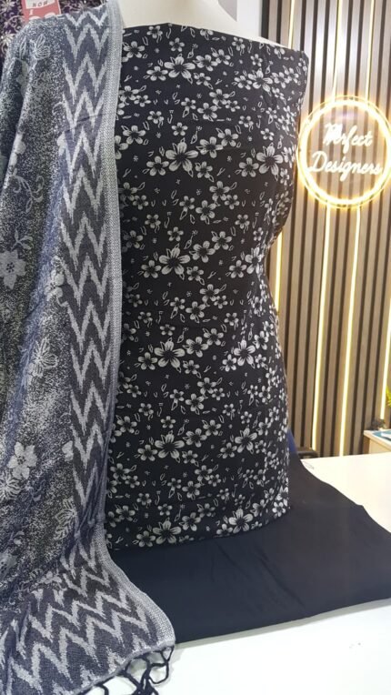 Unstitched pakistani indian Printed alpine winter suits .