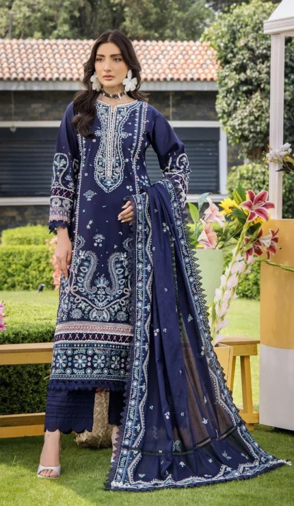ESHAISHA Luxury Lawn unstitch embroidered collection EA-LL-5549