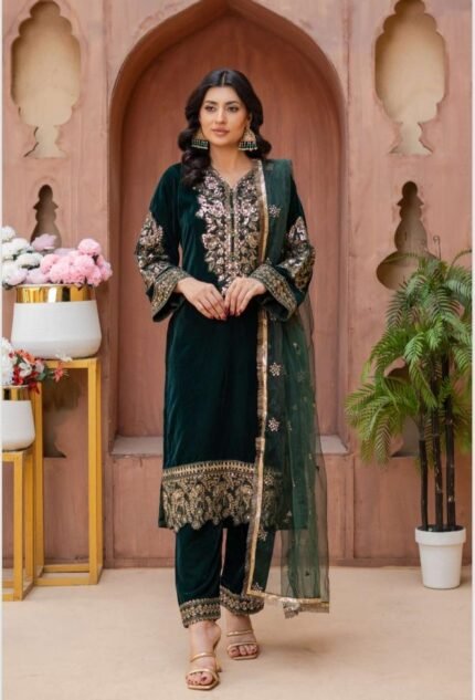 New Ready to Wear Women’s Fancy Velvet Suits for winter collection .