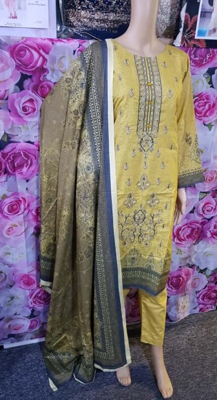 New designer readymade pakistani indian shalwar kameez Dhanak Diomond embroidere