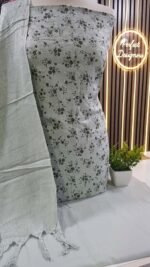 Unstitched pakistani Indian Embroidered alpine winter suits with pashmina shawl D-596 - Image 2