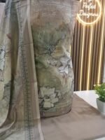 Unstitched pakistani Indian Embroidered alpine winter suits with printed alpine dupatta - Image 3