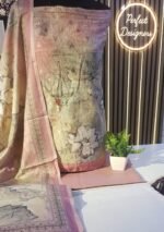 Unstitched pakistani Indian Embroidered alpine winter suits with printed alpine dupatta