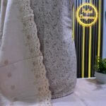 Unstitched pakistani indian Printed alpine winter suits with embroidered shawl