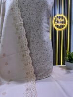 Unstitched pakistani indian Printed alpine winter suits with embroidered shawl