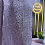 Unstitched pakistani Indian Embroidered alpine winter suits with embroidered shawl D-14128